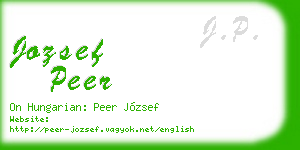 jozsef peer business card